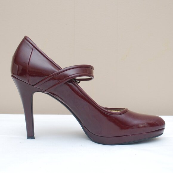 Calvin Klein Burgundy Mary Jane Heels - Picture 4 of 11